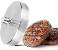 Merkloos Burger Pers - Hamburger Maker - Vlees Bereiden - Verstelbare Hoogte - RVS - Zilver