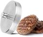 Merkloos Burger Pers - Hamburger Maker - Vlees Bereiden - Verstelbare Hoogte - RVS - Zilver
