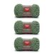 Red Heart Scrubby Green Tea 3 bollen 100 g 84 m polyester nr. 4 medium (gekamd) voor breien/haken (groen)