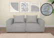 HWC-O54 Canapé 2 Places Modulaire Tissu Gris Clair 63 x 194 x 97 cm