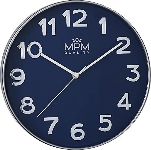 LecWec MPM Blue Silver Wall Clock