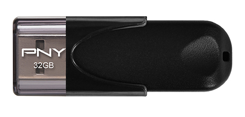 PNY Attaché 4 32GB USB 2.0 Flash Drive - Black
