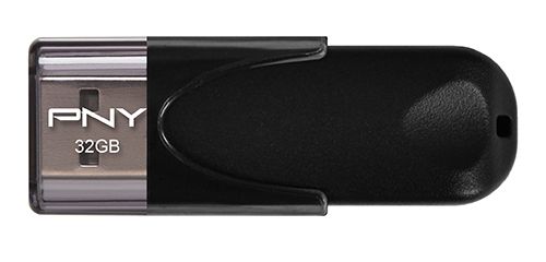 PNY Attaché 4 32GB USB 2.0 Flash Drive - Black