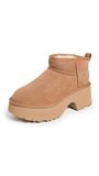 UGG CLASSIC ULTRA MINI NEW HEIGHTS - Gevoerde laarzen, Cognac, Maat 39