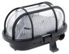 Lampe murale ovale, 60W, IP44, E27, noir, 40 cm, avec grille de protection