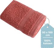 HUSH Living Handdoek 100% Katoen Koraal 50x100 cm