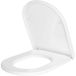 StarTech D-Shape Toilet Seat - Universal Fit - Full Cover - Antibacterial PP Material - Softclose - Click-Mount - White