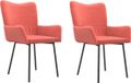 vidaXL Eetkamerstoelen 2 stuks fluweel roze