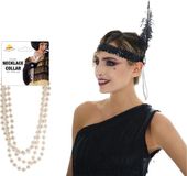 Accessoire set voor dames - hoofdband en parelketting - charleston/jaren 20 stijl