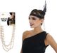 Accessoire set voor dames - hoofdband en parelketting - charleston/jaren 20 stijl