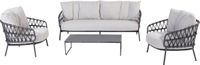 4 Seasons Outdoor Calpi stoel bank loungeset 4 delig rope