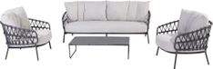4 Seasons Outdoor Calpi stoel bank loungeset 4 delig rope