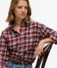 Superdry check flannel relaxed overhemd van biologisch katoen