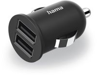 Hama 12W Auto oplader - 2x USB-A - Zwart