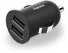 Hama 12W Auto oplader - 2x USB-A - Zwart