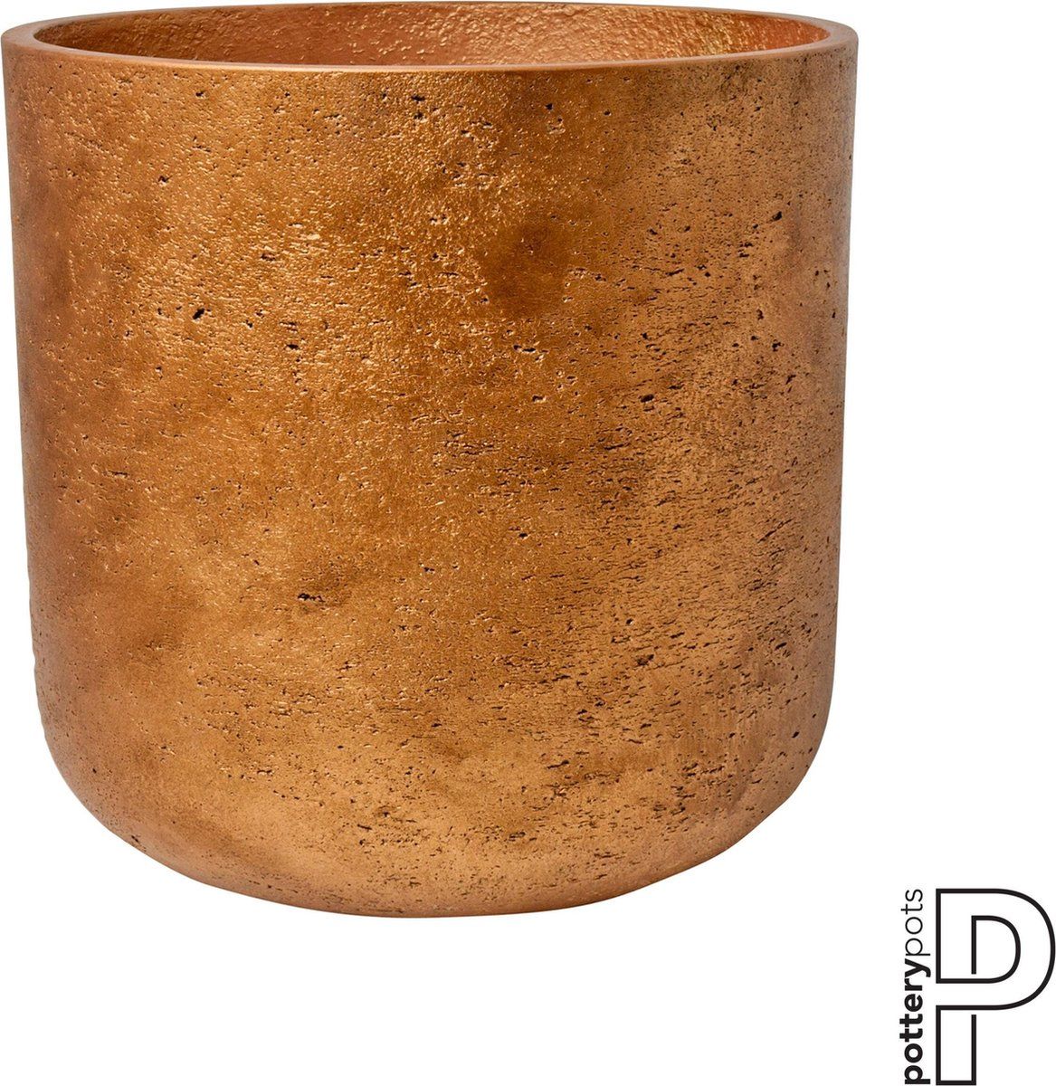 PotteryPots Bloempot Charlie Metalic copper-Koper D 18 cm H 17.5 cm