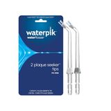 Waterpik Plaque Seeker Tip, Vervangingstips voor het Reinigen van Implantaten, Kronen en Bruggen, Voor Gebruik Met WP-450 of WP-100 Waterflossers, 2 Stuks (PS-100E)
