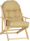 Homcom Relaxfauteuil, Buchenholz, Schaumstoff, 71L x 89B x 96H cm, Braun
