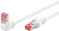 Goobay S/FTP CAT6 Gigabit Netwerkkabel - 1 kant haaks - CU - LSZH - 1 meter - Wit