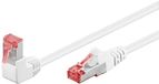 Goobay S/FTP CAT6 Gigabit Netwerkkabel - 1 kant haaks - CU - LSZH - 1 meter - Wit