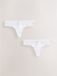 Next - Dames - Set van 2 strings van microvezel en kant - Wit