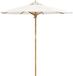 Syfax Bamboe Tuinparasol Rond Ø 217 x 230 cm Crèmewit