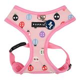 Puppia Lady Beetle Borstriem voor honden, verstelbaar, roze, maat S