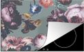 Merkloos KitchenYeah® Inductie beschermer 77x51 cm - Bloemen - Rozen - Boeket - Inductie kookplaat accessoire