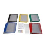 Djois 114049 – 50 stuks draaibare zakken A4 portret – Tarifold systeem voor presentatie en presentatie van professionele documenten – zacht pvc, duurzaam, anti-reflectie, stalen frame – gesorteerd