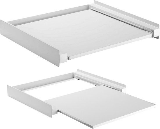 Maclean - Tussenstuk wasmachine droger - Stapelkit - Universele Stapelkit voor Wasmachine en Wasdroger van 60x53 cm - Wit