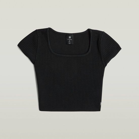 G-Star SOUTH TEE S\S G Dames Tops 14 Katoen Polyamide Elastaan Zwart