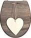 SCHÜTTE WC-Bril 82377 WOOD HEART - Duroplast - Soft Close - Afklikbaar - RVS-Scharnieren - Decor - 3-zijdige Print