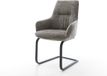 DELIFE Zelia-Flex fauteuil met armleuning, grafiet bouclé, U-poot, 60x63x93 cm
