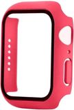 Smartphonica Hoesje met glazen screenprotector voor Apple Watch 41mm - Rood