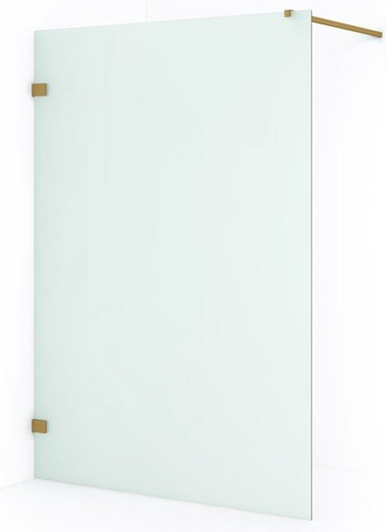 Maxaro Inloopdouche Diamond 140cm 8mm Mat Veiligheidsglas Goud