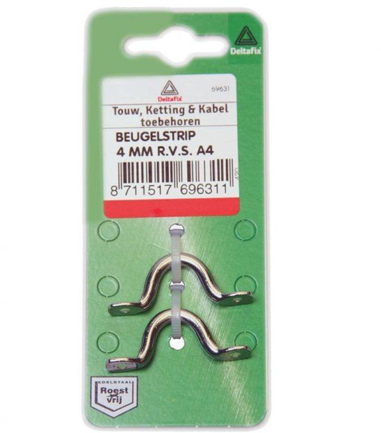 Deltafix Beugelstrip RVS A4 5 mm 2 stuks