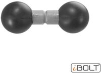 iBolt 25mm / 1 inch metalen verlengkogeladapter Double Ball