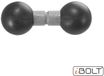 iBolt 25mm / 1 inch metalen verlengkogeladapter Double Ball