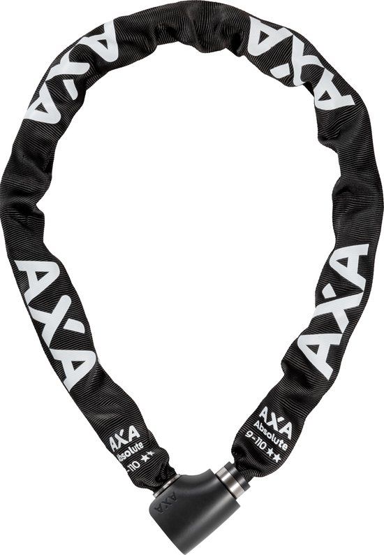 AXA Absolute 9 Kettingslot - ART 2 - 110 cm - Zwart - Geschikt voor E-bikes & Fatbikes