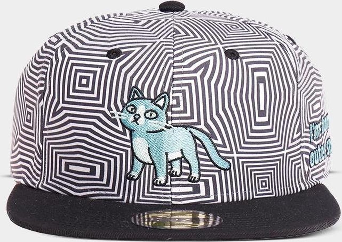 Difuzed Rick And Morty Snapback Pet Cat Outer Space Zwart/Wit