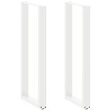VidaXL Bartafelpoten U-vormig 50 x 100-101 cm Metaal Wit