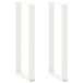 VidaXL Pieds de table de bar en forme de U 50 x 100-101 cm Métal Blanc