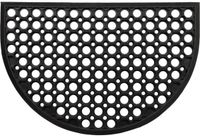 Luance Tapis de porte Lune - demi-rond - caoutchouc - motif ronds - 60 x 40 cm