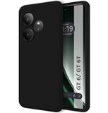 Tumundosmartphone Hoesjes van vloeibare siliconen, zeer zacht, voor Realme GT 6/GT 6T 5G, zwart