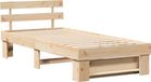 vidaXL Cadre de lit avec tête de lit Marron 90 x 190 cm Pin massif