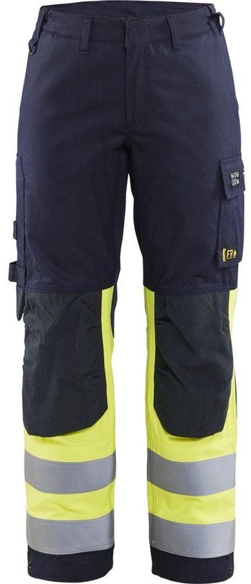 Blåkläder Multinorm Dames Werkbroek Inherent 7188-1512 - Marine/High Vis Geel - C44