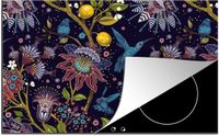 Merkloos KitchenYeah® Inductie beschermer 77x51 cm - Vogel - Bloemen - Inductiebeschermer