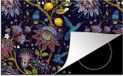 Merkloos KitchenYeah® Inductie beschermer 77x51 cm - Vogel - Bloemen - Inductiebeschermer