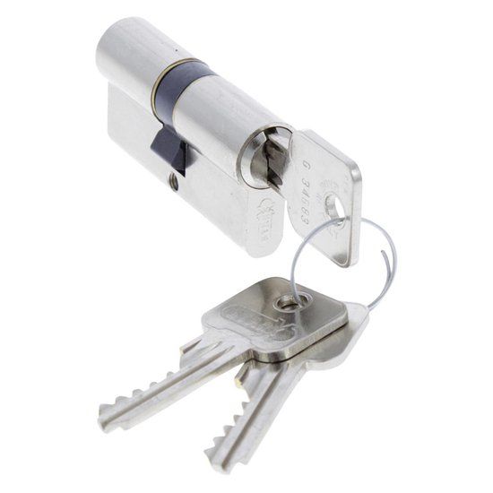 STARX Profielcilinder 61mm - Cilinderslot - Gelijk Sluitend - SKG** - Vernikkeld Messing - Incl. 3 sleutels