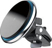 Proove Magic Circle Support de téléphone sans fil avec anneau magnétique – 15W – Fixation pour grille d'aération de voiture – Rotatif à 360° – Convient aux smartphones de 4,0 à 6,9 pouces – Noir